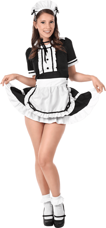 hot Miluniel looks super sexy in her maid outfit in Istripper set Maid Day